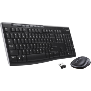 Logitech Black Wireless Keyboard and Mouse Combo for Windows PC and Laptop