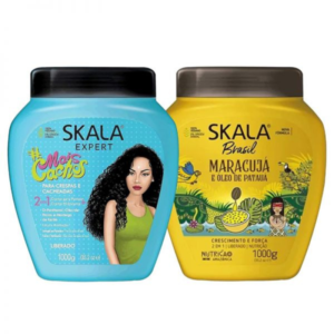 SKALA Hair Type 3ABC - Mais Cachos And Passion Fruit Combo- Hydrate Curls, Eliminate Frizz, For Curly Hair - 2 IN 1 Conditioning Treatment and Cream To Comb